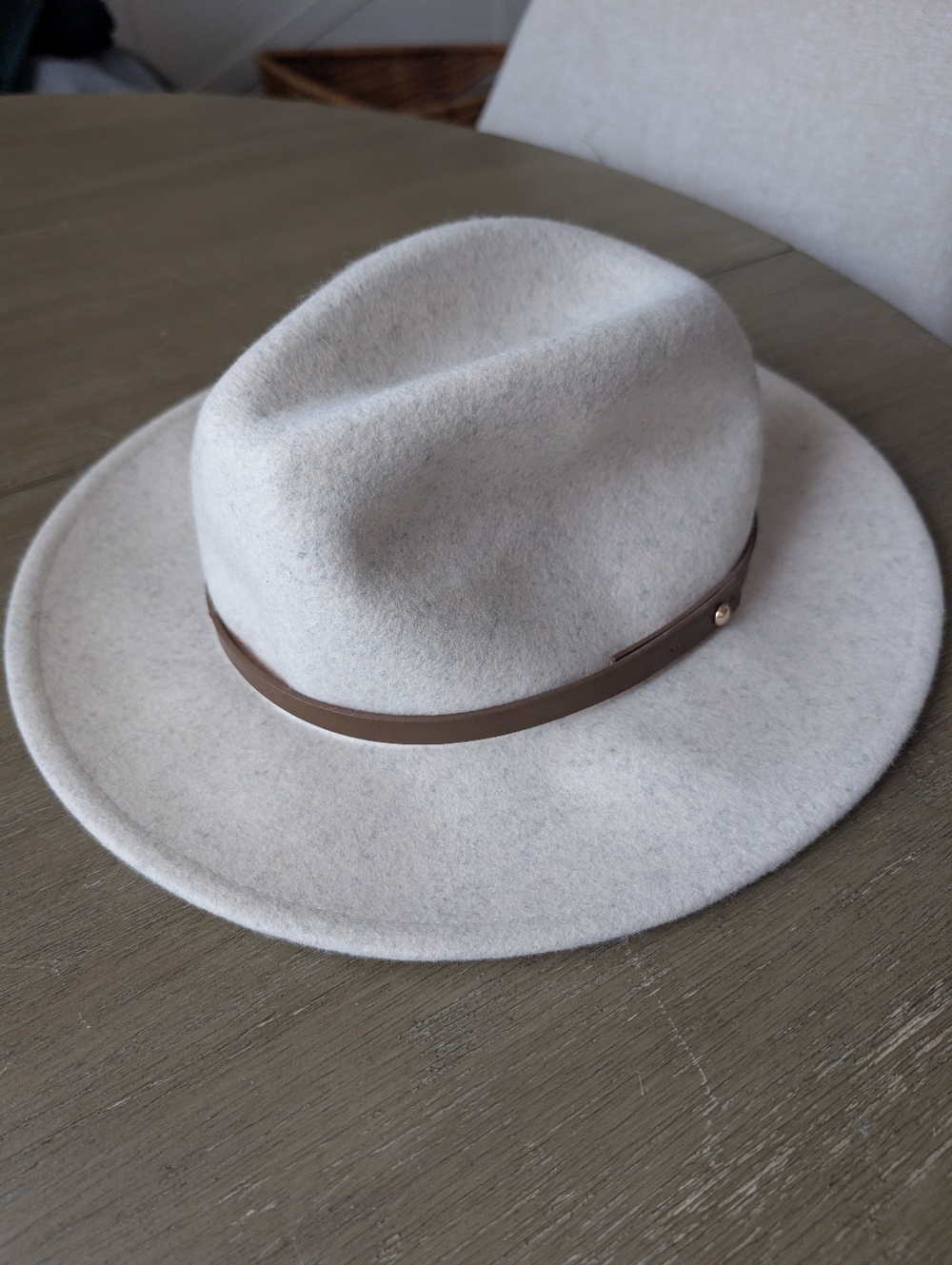 Free People Wyeth Wool Felt Wide Brim Hat Women Cream